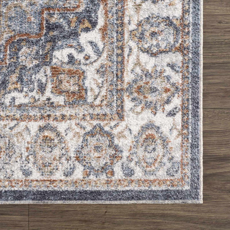 Sample Aurum Blue & Beige Washable Area Rug-0