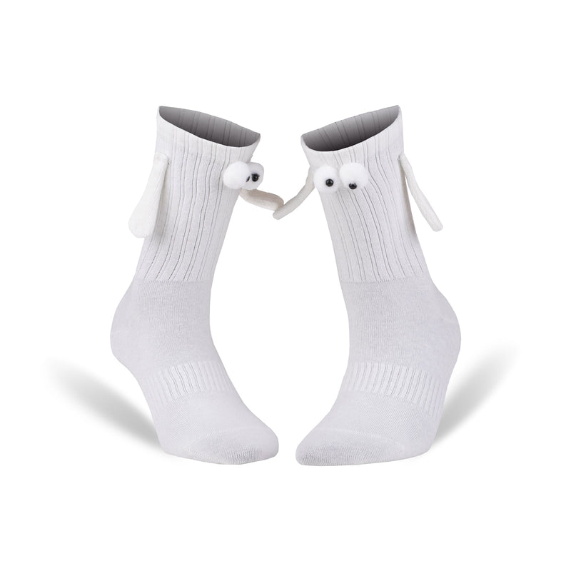 2 Pairs - Magnetic Holding Hands Couple Socks for Valentines Day-3