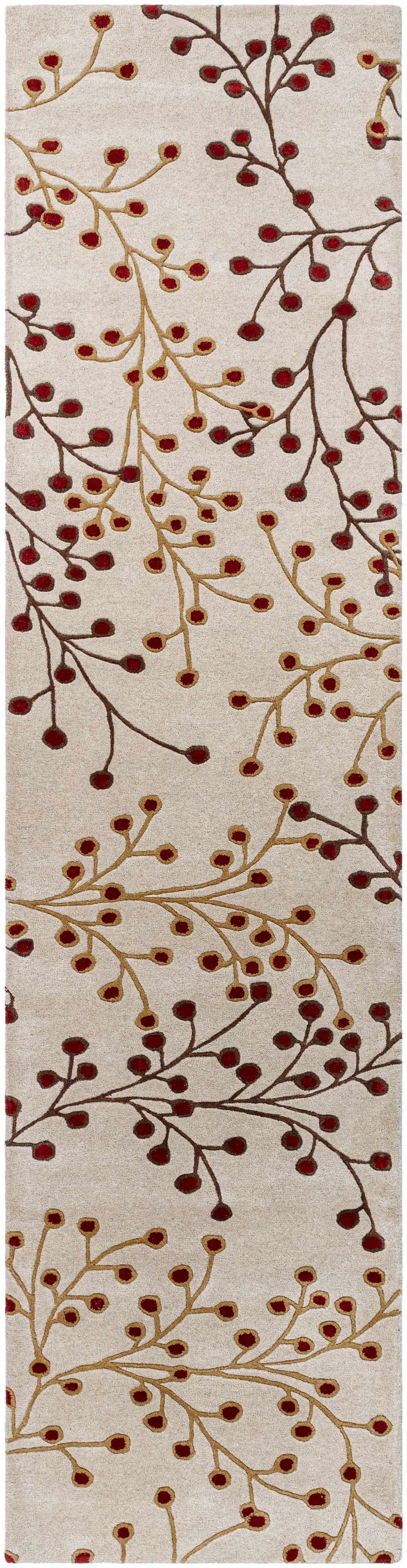 Elsu Beige&Burgandy Wool Rug-7