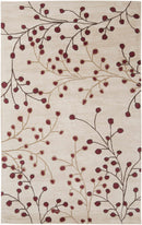 Elsu Beige&Burgandy Wool Rug-9