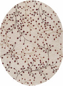Elsu Beige&Burgandy Wool Rug-3