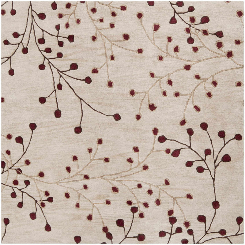 Elsu Beige&Burgandy Wool Rug-12