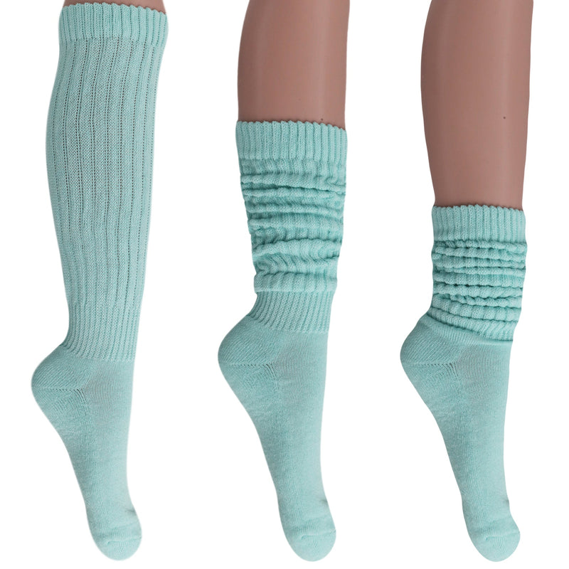 1 Pair - Women's Extra Long Heavy Slouch Cotton Socks-1