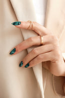 Emerald Amber | Soft & Durable Press-On Nails-2