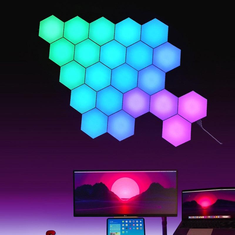 Touch Sensitive Modular Wall Lights, Honeycomb Lightings-0