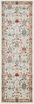 Neola White/Brown Damask Area Rug-6