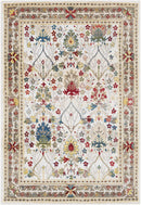 Neola White/Brown Damask Area Rug-5