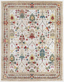 Neola White/Brown Damask Area Rug-1