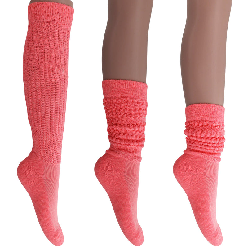 1 Pair - Women's Extra Long Heavy Slouch Cotton Socks-4