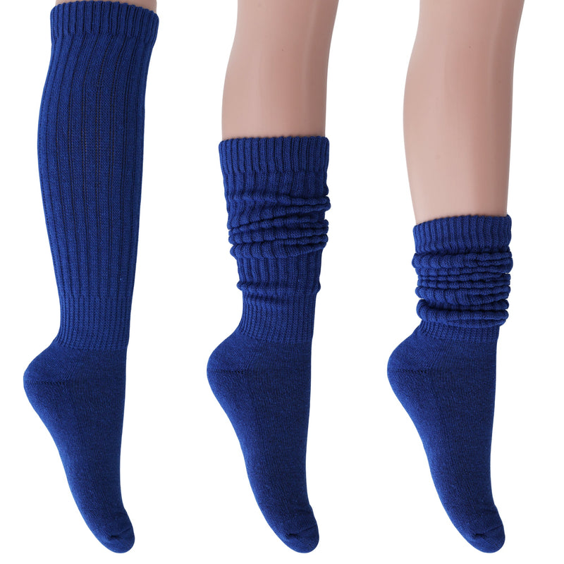 1 Pair - Women's Extra Long Heavy Slouch Cotton Socks-18