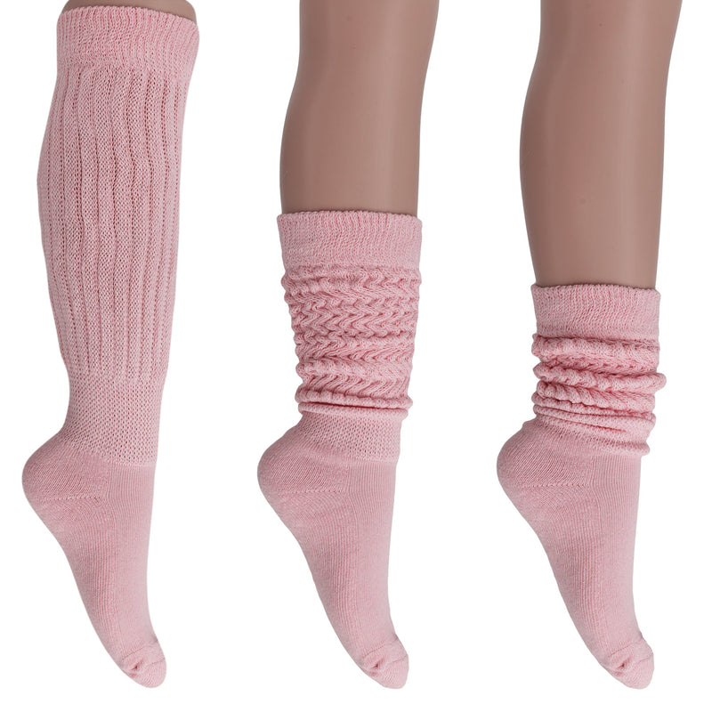 1 Pair - Women's Extra Long Heavy Slouch Cotton Socks-6