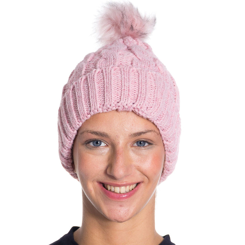 1 Pack - Winter Knitted Slouch Beanie Hat with Pom Pom for Women Winter Hat Beanie-2