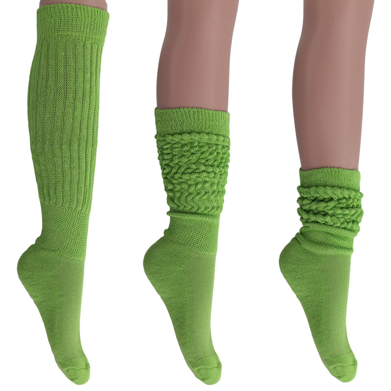 1 Pair - Women's Extra Long Heavy Slouch Cotton Socks-21