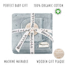 Organic Pointelle Swaddle Blanket + Hat Gift Set-2