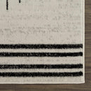 Sample Angus Abstract Black and White Area Rug-0