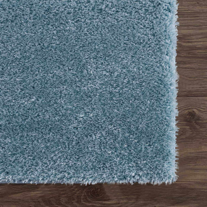 Sample Heavenly Solid Blue Plush Rug - Clearance-0