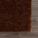 Sample Heavenly Solid Brown Plush Rug-0