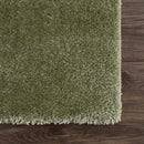 Sample Heavenly Solid Green Plush Rug - Clearance-0