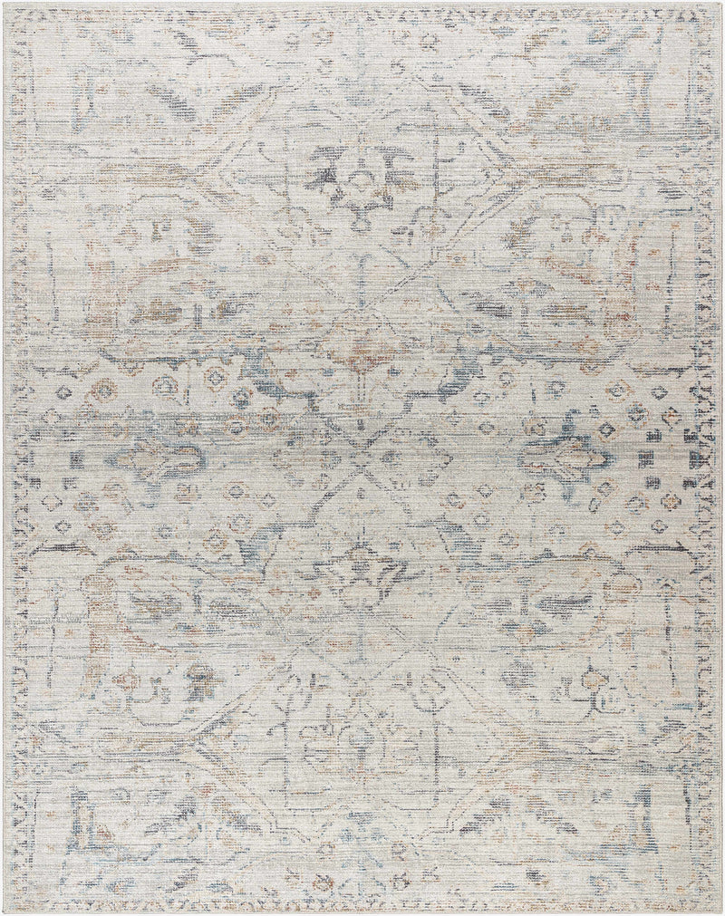 Marlene Damask Off White & Blue Area Rug - Becki Owens x Livabliss-1