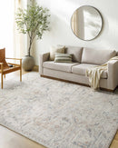 Marlene Damask Off White & Blue Area Rug - Becki Owens x Livabliss-2