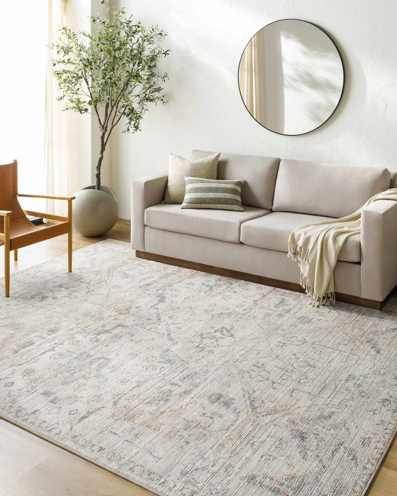 Marlene Damask Off White & Blue Area Rug - Becki Owens x Livabliss-2