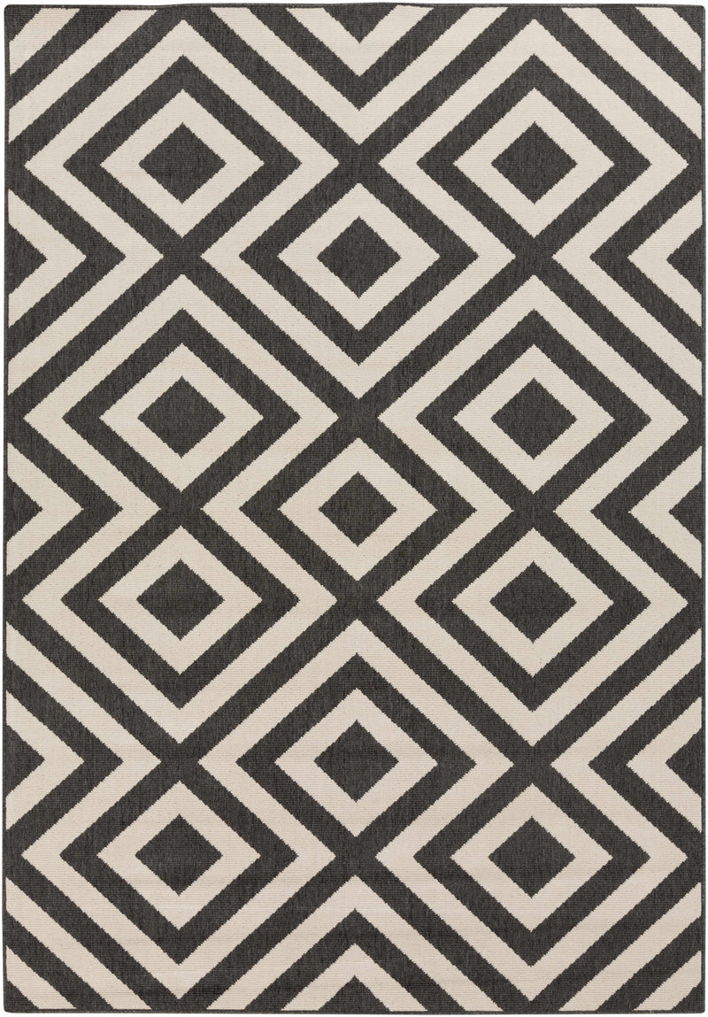 Spilsby Black Trellis Outdoor Rug-1