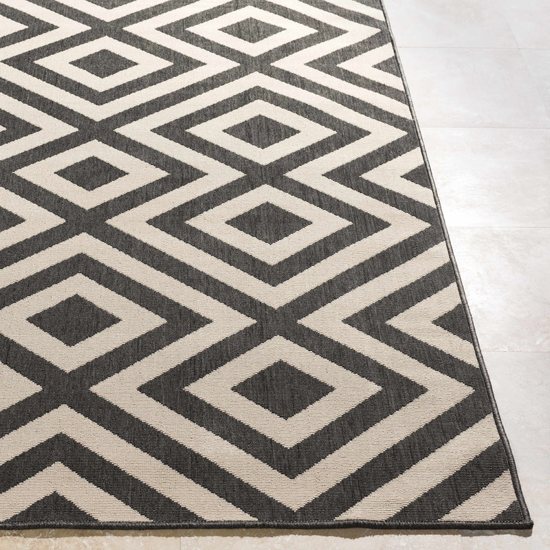 Spilsby Black Trellis Outdoor Rug-3