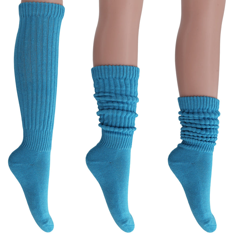 1 Pair - Women's Extra Long Heavy Slouch Cotton Socks-11