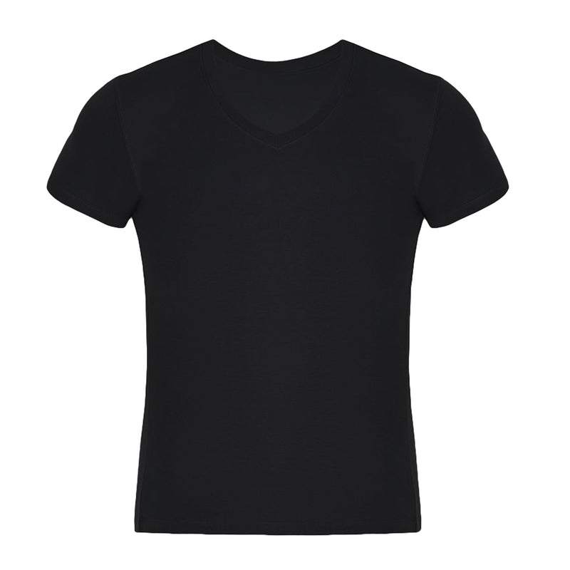 1 Pack - Premium V Neck T Shirts for Men Rayon Made from Bamboo Tees Moisture Wicking Undershirts-0