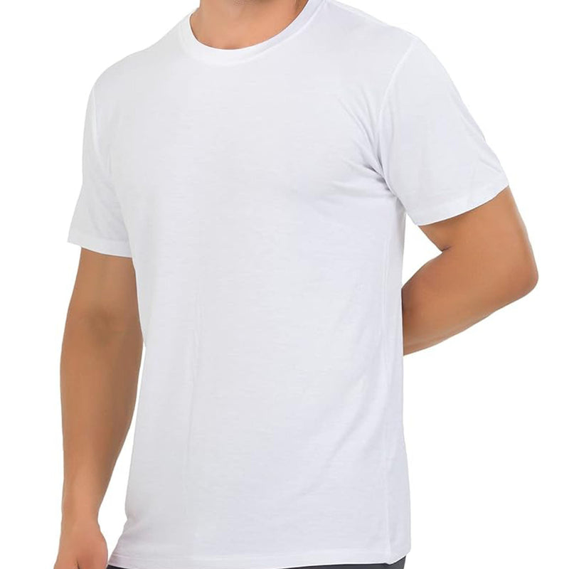 1 Pack - Premium T-Shirts for Men Rayon Made from Bamboo Crewneck Undershirt Tees Moisture Wicking-4