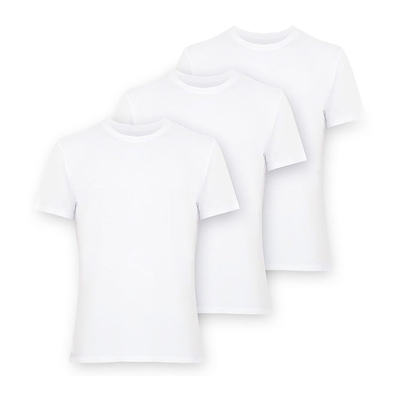 3 Pack - Premium T-Shirts for Men Rayon Made from Bamboo Crewneck Undershirt Tees-0