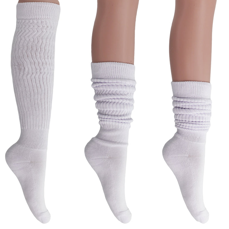 1 Pair - Women's Extra Long Heavy Slouch Cotton Socks-27