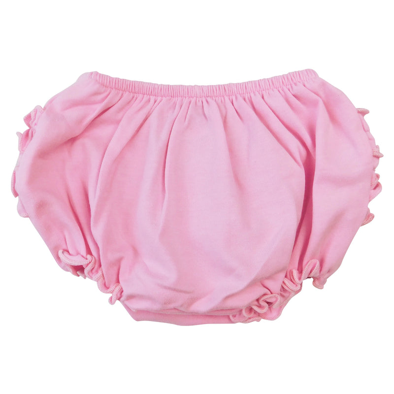 AnnLoren Baby & Toddler Girls Light Pink Knit Ruffled Butt Bloomer Diaper Cover-1