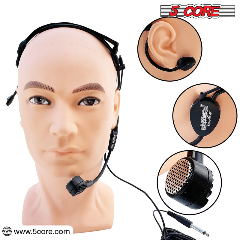 5 Core 3.5mm Head-Mounted Wired headset microphone Condenser Headworn Microphone with MIC-4