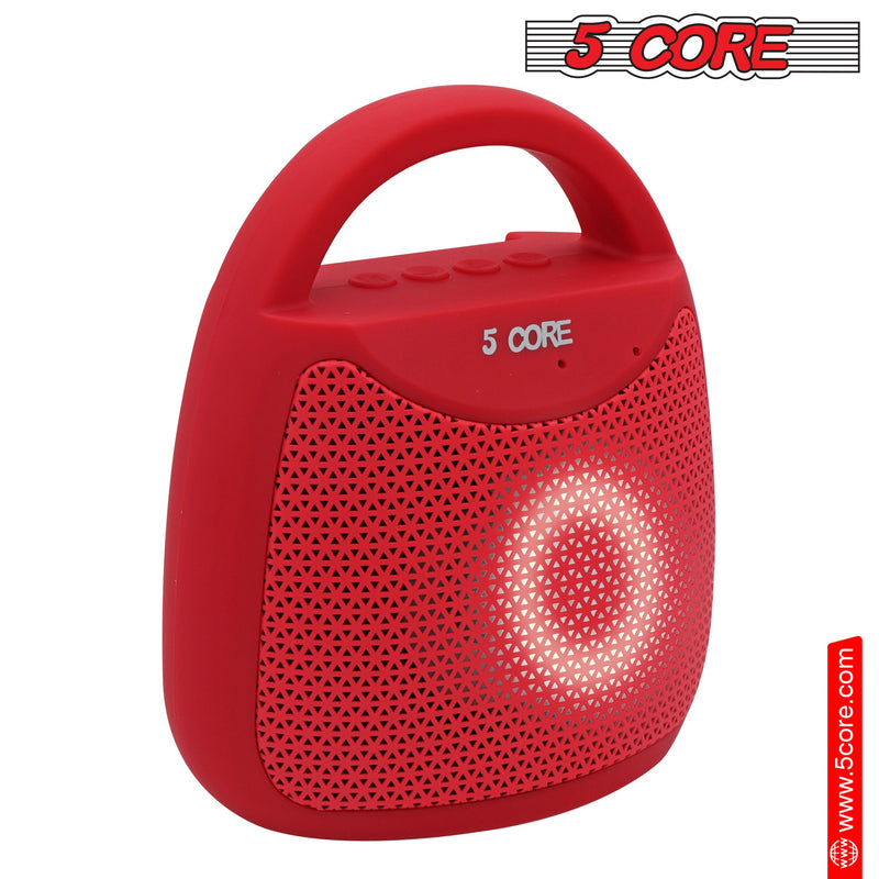 5 Core Bluetooth Speaker Rechargeable Portable Speakers Mini Water Resistant Stereo Sound 4 Hours Play Time for iPhone Samsung Android -BLUETOOTH-13R-2