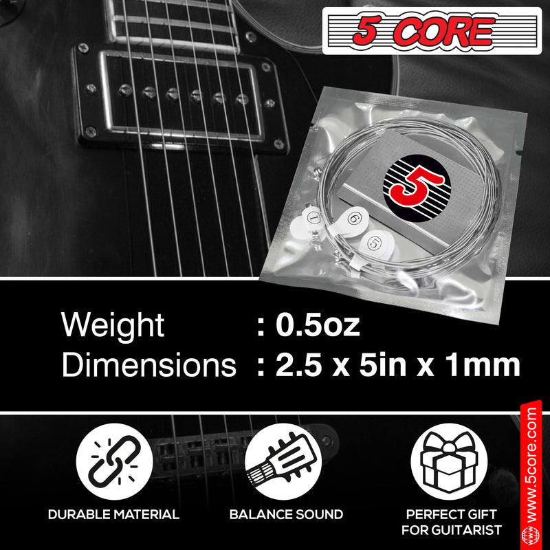 5 Core Bass Electric Guitar Strings Pure Nickel Coated Guitar String Gauge .010 to .048 - GS EL BSS 4PCS-8