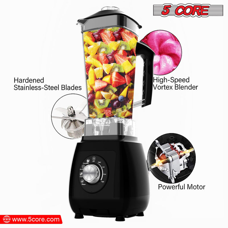 5 Core Personal Blender 68 Oz Capacity With Travel Mug Multipurpose Blender Food Processor Combo Blenders For Smoothies Juices Baby Food -JB 2000 M-4