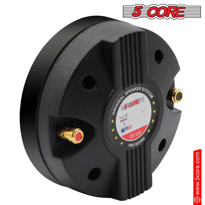 5 Core Horn Tweeter Replacement Compression Driver 110W RMS Tweeter 8 Ohm Compact PA horn Speakers All Weather Horn Speakers 18 T.P.I Tapping -CD 110-2