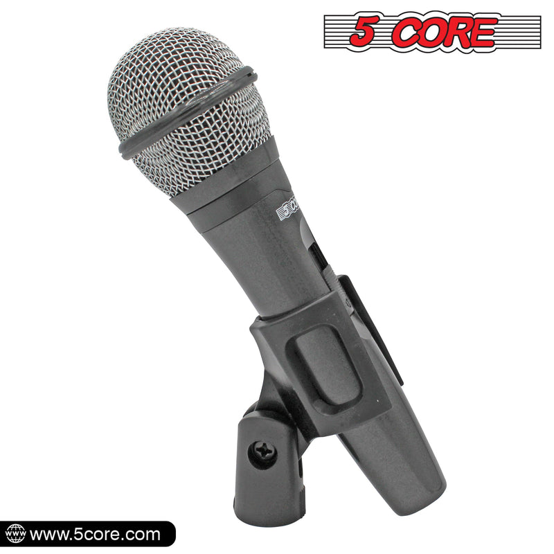 5 Core Karaoke Microphone Dynamic Vocal Handheld Mic Cardioid Unidirectional Microfono w On and Off Switch Includes XLR Audio Cable Mic Holder -PM 600-1