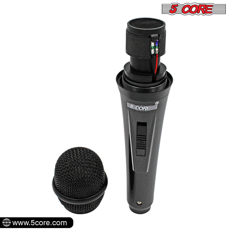 5 Core Microphone Professional Dynamic Karaoke XLR Wired Mic w ON/OFF Switch Pop Filter Cardioid Unidirectional Pickup Handheld Micrófono -PM 816-3