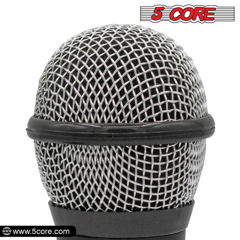 5 Core Karaoke Microphone Dynamic Vocal Handheld Mic Cardioid Unidirectional Microfono w On and Off Switch Includes XLR Audio Cable Mic Holder -PM 600-4