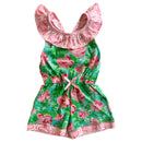 Girls Jumpsuit Shabby Chic Floral Spring Summer Romper-0