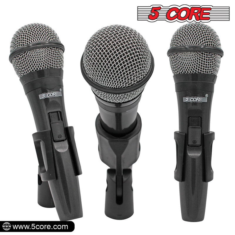 5 Core Karaoke Microphone Dynamic Vocal Handheld Mic Cardioid Unidirectional Microfono w On and Off Switch Includes XLR Audio Cable Mic Holder -PM 600-5