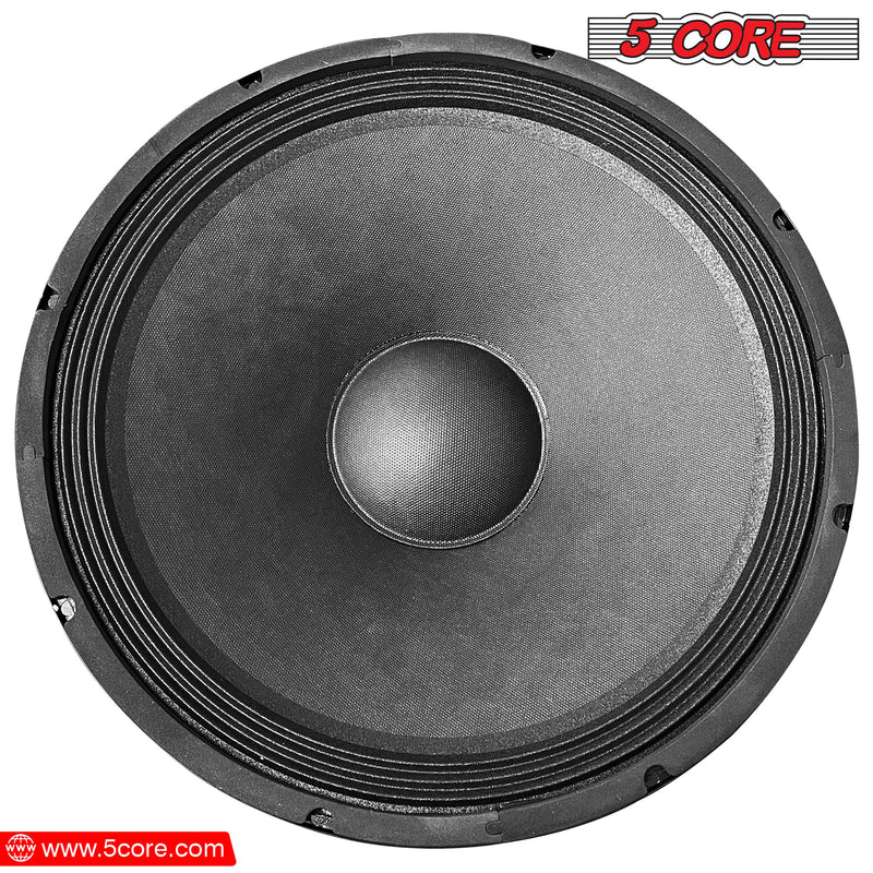 5 Core 15 Inch Subwoofer Speaker 250W RMS Full Range DJ Sub Woofer Systems 8 Ohm 60 OZ Magnet Raw Replacement Stereo Subwoofers -FR 15 140 MS-2