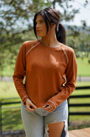 Cataleya Textured Round Neck Long Sleeve Top-0