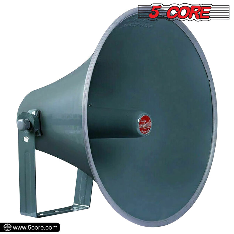 5 Core PA Horn Speaker 16 Inch Outdoor Horn Speakers All Weather Cone Speaker for CB Radio Premium Cornetas Amplificadas w Mounting Bracket -RH 16-2