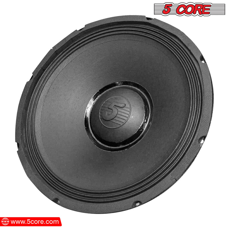 5 CORE 15 Inch Subwoofer Speaker 2200W Peak High Power Handling 250W RMS 15" Replacement 8 Ohm Pro Audio DJ Sub Woofer w/ CCAW Voice Coil Steel Frame 90oz Magnet - 15-185 MS 250W-16