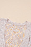 Mckenzie Hollow-out Openwork Knit Cardigan-5