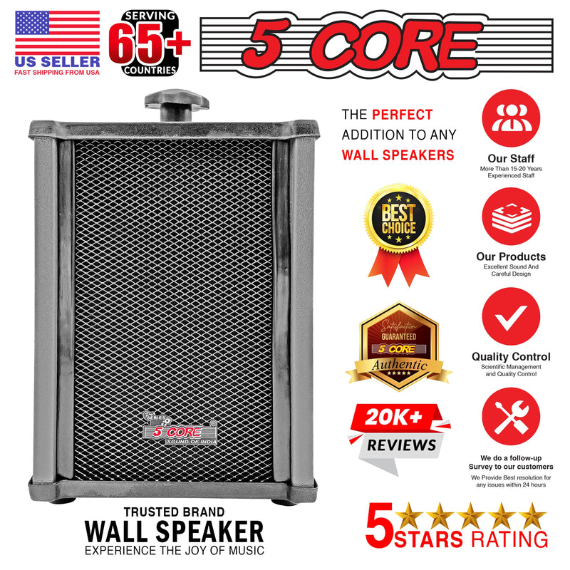 5 Core 6x4 Inch In Wall Speaker Pair High Performance 10W Outdoor Indoor Speaker with Effortless Mounting Swivel All Weather Resistance - 10T G 2PCS-15