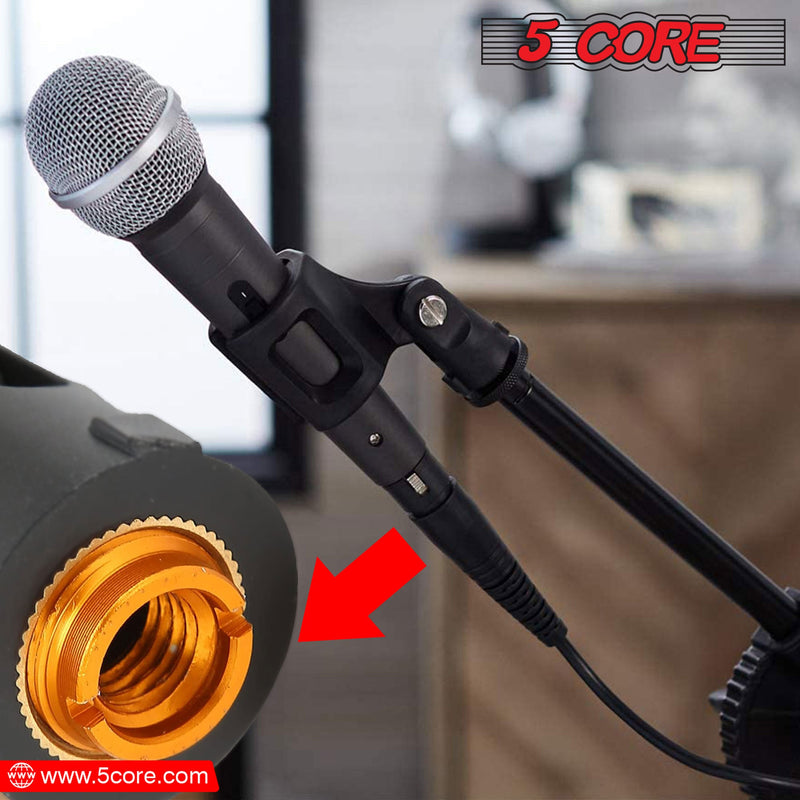 5 Core Microphone Clips Large Barrel Style Mic Holder Adjustable Angle for all Handheld Transmitters such as Sm57 Sm58 Sm86 Sm87 - MC-01 2PCS-8